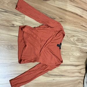 Small burnt orange crop top